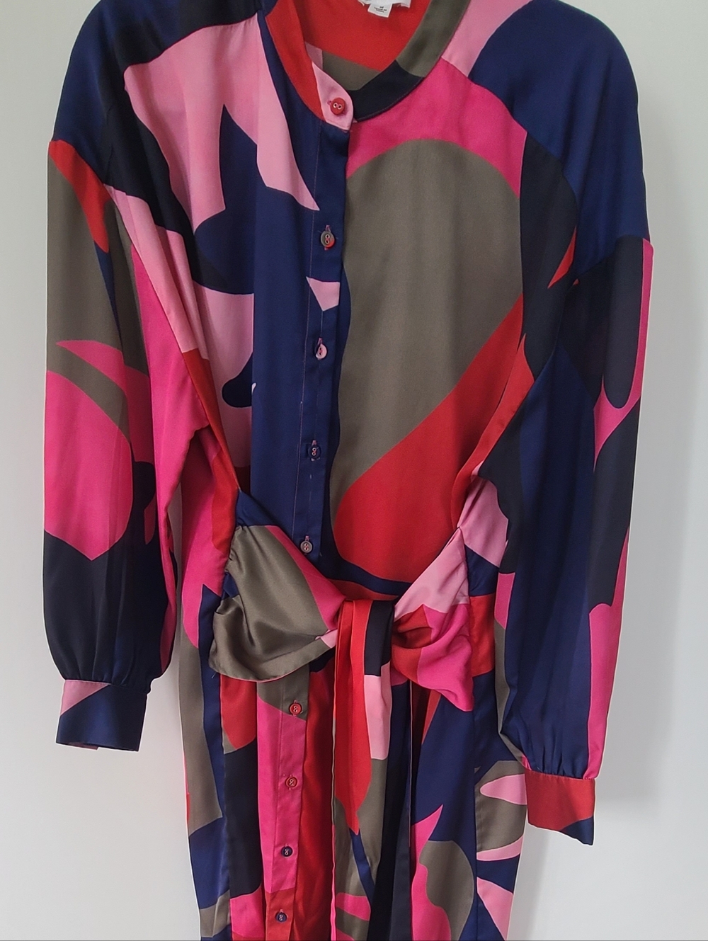 The Drop Abstract Print Button-Down Maxi Shirt Dress @takkunda - Picture 2 of 6